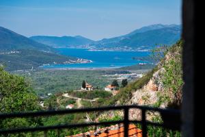 a view of a lake from a hill at Dream View Villa in Kotor