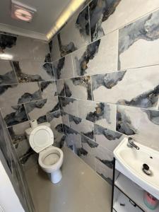 a bathroom with a toilet and a sink at Joys House in Cape Town +14 photos