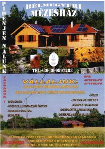 a magazine advertisement for a house with solar panels on it at Mézes Tanya Bélmegyer in Bélmegyer