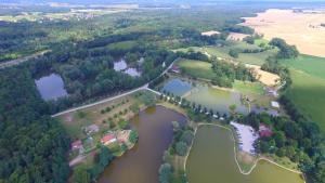 an overhead view of a river with a bridge at VIP Wellness apartma Immortality in Zgornja Velka