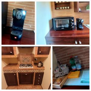 a model of a kitchen with a microwave and a stove at Alloggio turistico Giulia in Albano Laziale