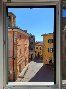 a view from a window of a city street at Appartamenti - AL4 in Guardistallo