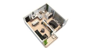 a rendering of a floor plan at Rıversıdelıfe Iskele 164 in Vuda