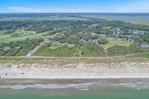 an aerial view of a beach and the ocean at Sea-Nic View by Oak Island Accommodations in Caswell Beach +74 photos