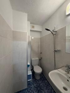 a bathroom with a toilet and a sink at Eleonor Guest House in Byala +16 photos