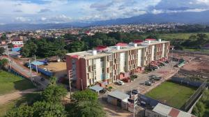 an aerial view of a building in a city at Top Rated Apartment with Parking and Full Comfort in Tarapoto
