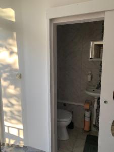 a bathroom with a toilet and a sink at Klancic 10 in Novi Vinodolski +12 photos