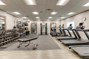 a fitness room with treadmills and cardio machines at Hampton Inn & Suites Weatherford, Tx in Weatherford