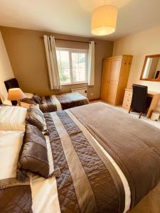 a large bed in a bedroom with a window at 21 Killarney Holiday Village in Killarney