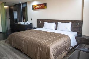 Cama ou camas em um quarto em Hotel Amazonas
