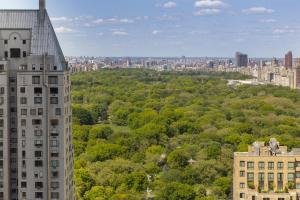 an aerial view of a city with buildings and trees at Thompson Central Park New York, by Hyatt in New York