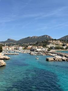 a view of a harbor with boats in the water at Cassis et ses trésors in Cassis
