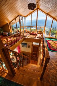 an overhead view of a staircase in a house at Ghar Homestay in Kulu