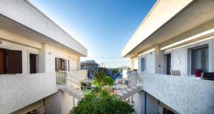 a view of a balcony of a building at Casa Nefeli in Karteros