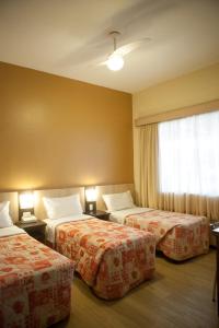 Postel nebo postele na pokoji v ubytování Hotel Palmeiras