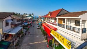 an overhead view of a city street with buildings at Three Monkeys Mae Nam beach in Mae Nam