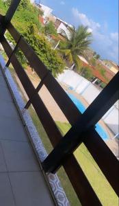 a view of a swimming pool from a balcony at Casa completa, Praia e Rio in Extremóz