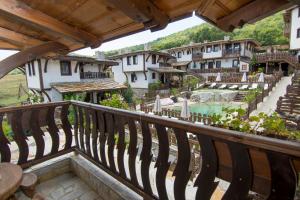 a view from the balcony of a resort at Complex Starite Kashti in Razvalini Balchikioy