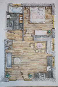 Plan piętra w obiekcie Kasermandl Berghütte