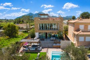 an aerial view of a house with a pool at 206 Villa Isabel ET2341 by Mallorca Charme in Alcudia