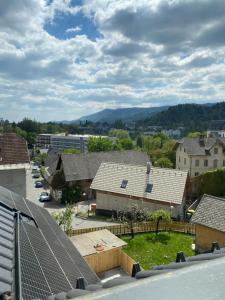 a view from the roof of a house at Travellers' Haven Hostel in Bled