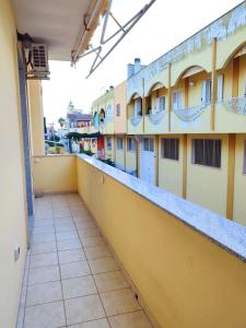 a view of the balcony of a building at Terrazza Lumière in Alezio +5 photos