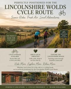 a flyer for the linkage winds cycle route with two people riding bikes at The Olive in Market Rasen +17 photos