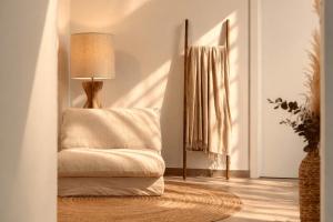 a living room with a chair and a lamp at Palermo Inn Boutique Hotel in Palermo +283 photos