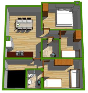 モジリェにあるApartments Lovšinの家の間取り図
