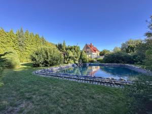 a swimming pool in the yard of a house at Vogel in Pirna