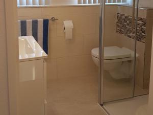 a bathroom with a toilet and a sink at Graspieper in Zonnemaire +25 photos