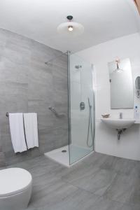 Koupelna v ubytování Hotel Santana