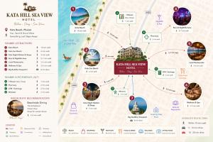 a map of kalki kelayang resort at Kata Hill Sea View Hotel Kata beach in Kata Beach