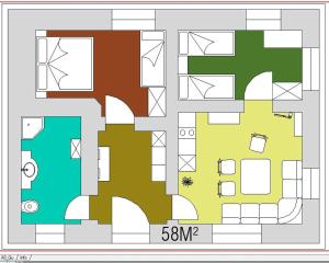 Plan piętra w obiekcie Ferienwohnung Jank