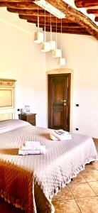 a bedroom with a large bed in a room at Casa del Sole in Gambassi Terme
