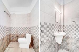 a bathroom with a toilet and a sink at Super Hotel O Sultan Bathery Formerly Bluevalley in Wayanad