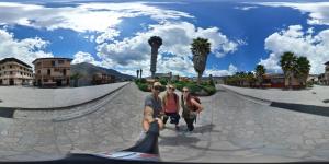 a group of people standing on a skateboard ramp at JJ Guest House Kuelap in Nuevo Tingo +3 photos