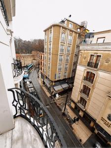 an overhead view of a city street with buildings at Hotel Black Tulip in Istanbul