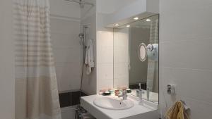 a bathroom with a sink and a mirror at Appartement T2 in Digne-les-Bains