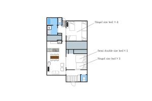 a floor plan of a house at 民泊 丘の上 in Seto