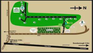 a plan of the proposed ballpark at Sea Breeze East Chalet Yallingup in Yallingup
