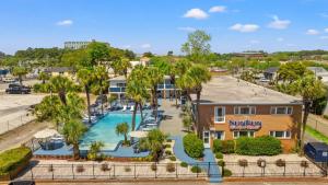 an aerial view of a pool at a resort at Sun Fun in Myrtle Beach