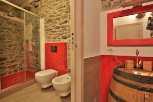 Kylpyhuone majoituspaikassa Cantina del Pescatore