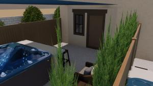 a room with a sink and some tall grass at Casa De Hot Springs in La Verkin