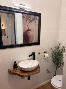 a bathroom with a sink and a mirror and a toilet at VILLA MARIA Požega in Požega +35 photos