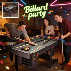 a group of people playing a game of billiard at Cozy spa sun set in Trois Bassins