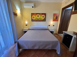a bedroom with a bed in a room at Il Melograno in Nicotera Marina