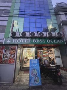 a hotel best oxygen sign in front of a building at Hotel Best Ocean in Kathmandu +1 photo