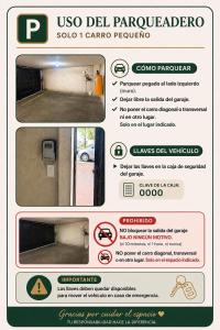 a collage of photos of a sign for a car garage at Tequendama Amplio apto Cerca a clínicas in Cali +19 photos