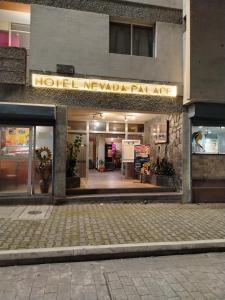 a hotel new zealandan rain act sign on a building at HOTEL Nevada Palace in Mérida